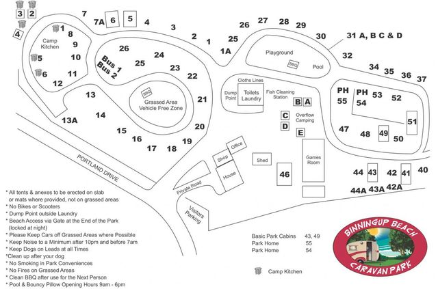 Binningup Beach Caravan Park, Campsite at Binningup | Book at Campedia ...