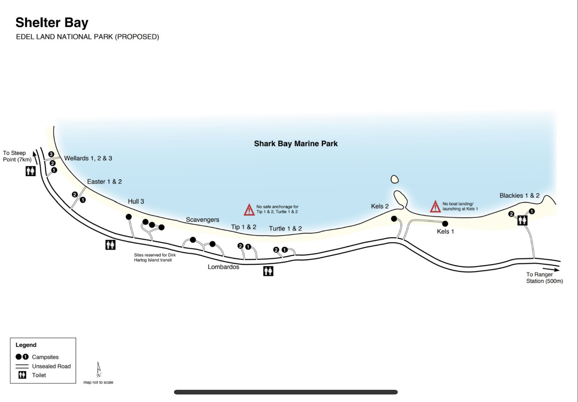 Shelter Bay Easter 1 & 2 Edel Land National Park, Campsite at null
